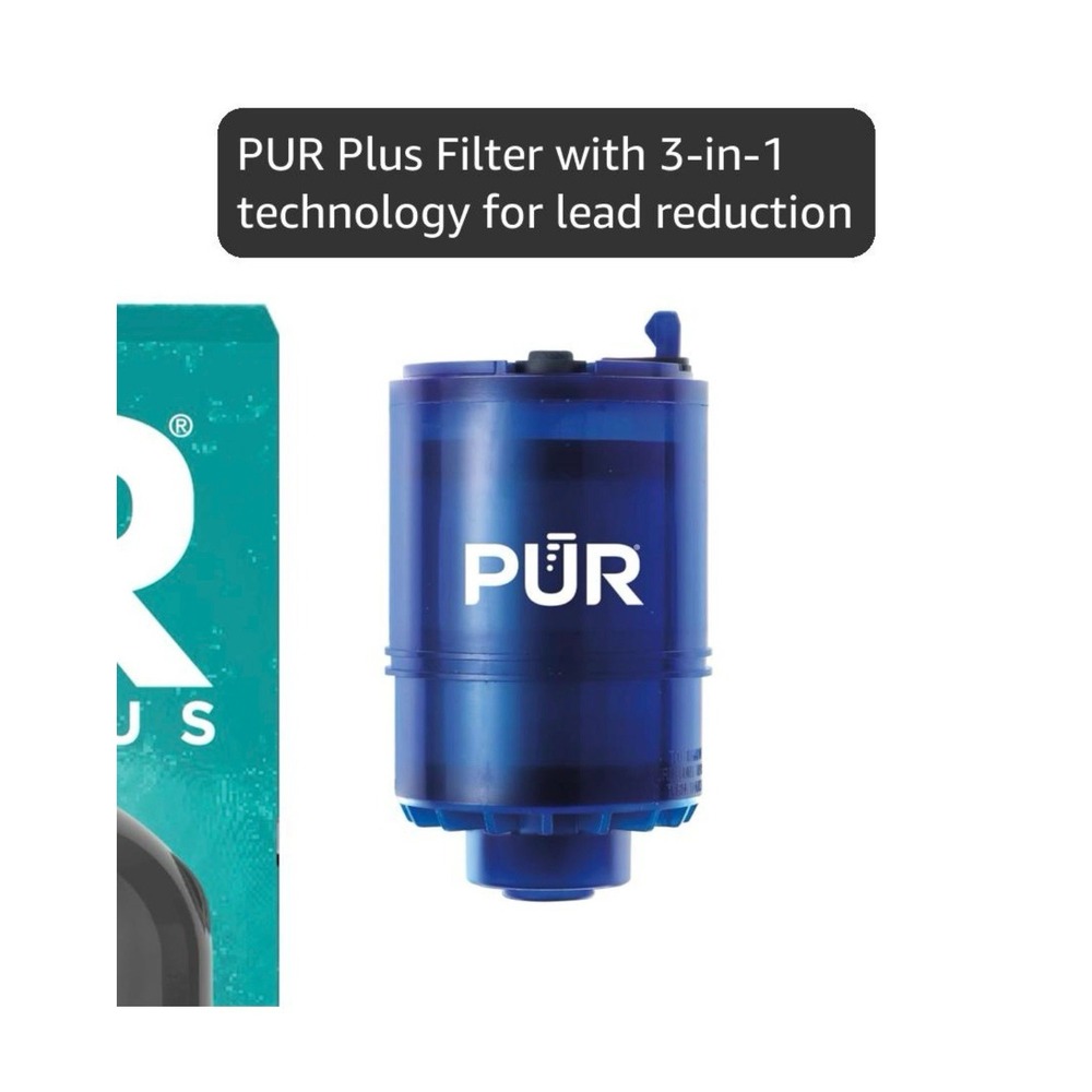 New PUR Plus Vertical Faucet-Mount Water Filtration System. Grey. 2 filters - Picture 2 of 6